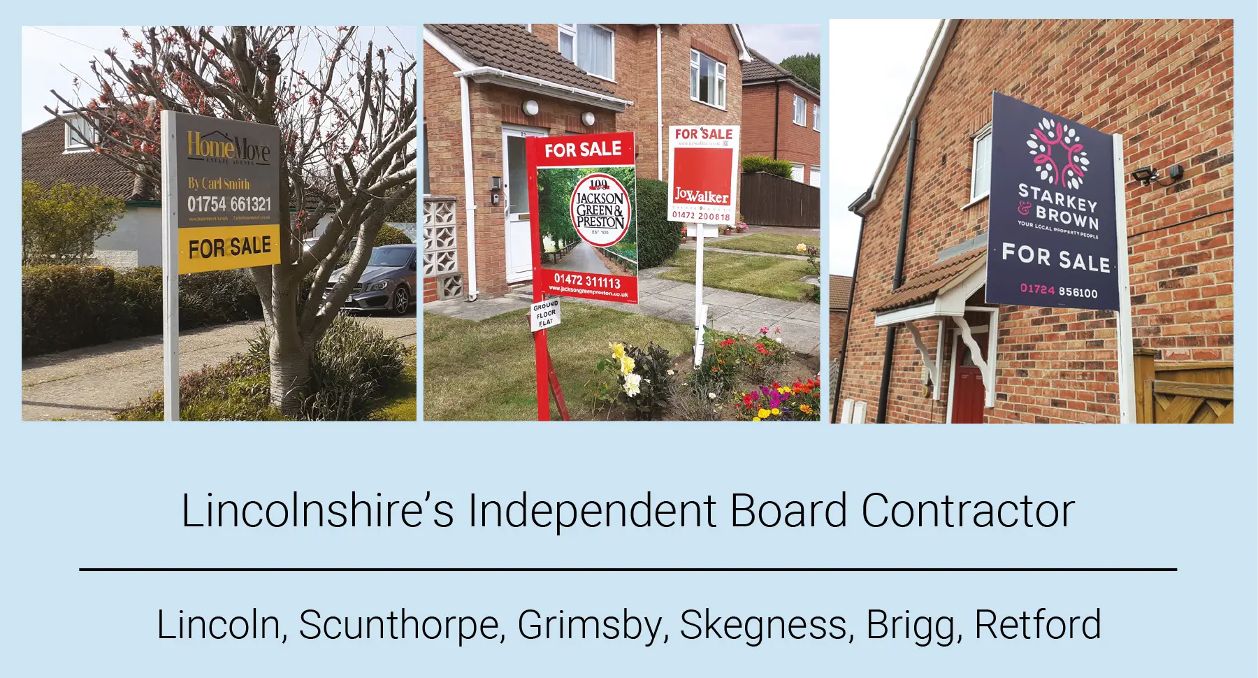 Estate Agent Board Erection Lincolnshire