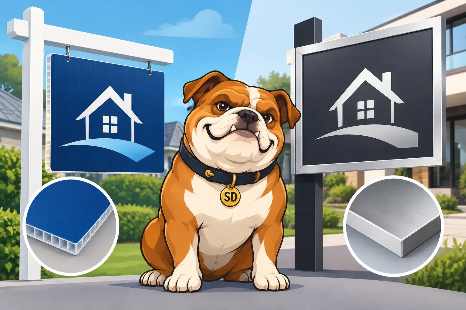Correx vs Aluminium Sign Boards for Estate Agents