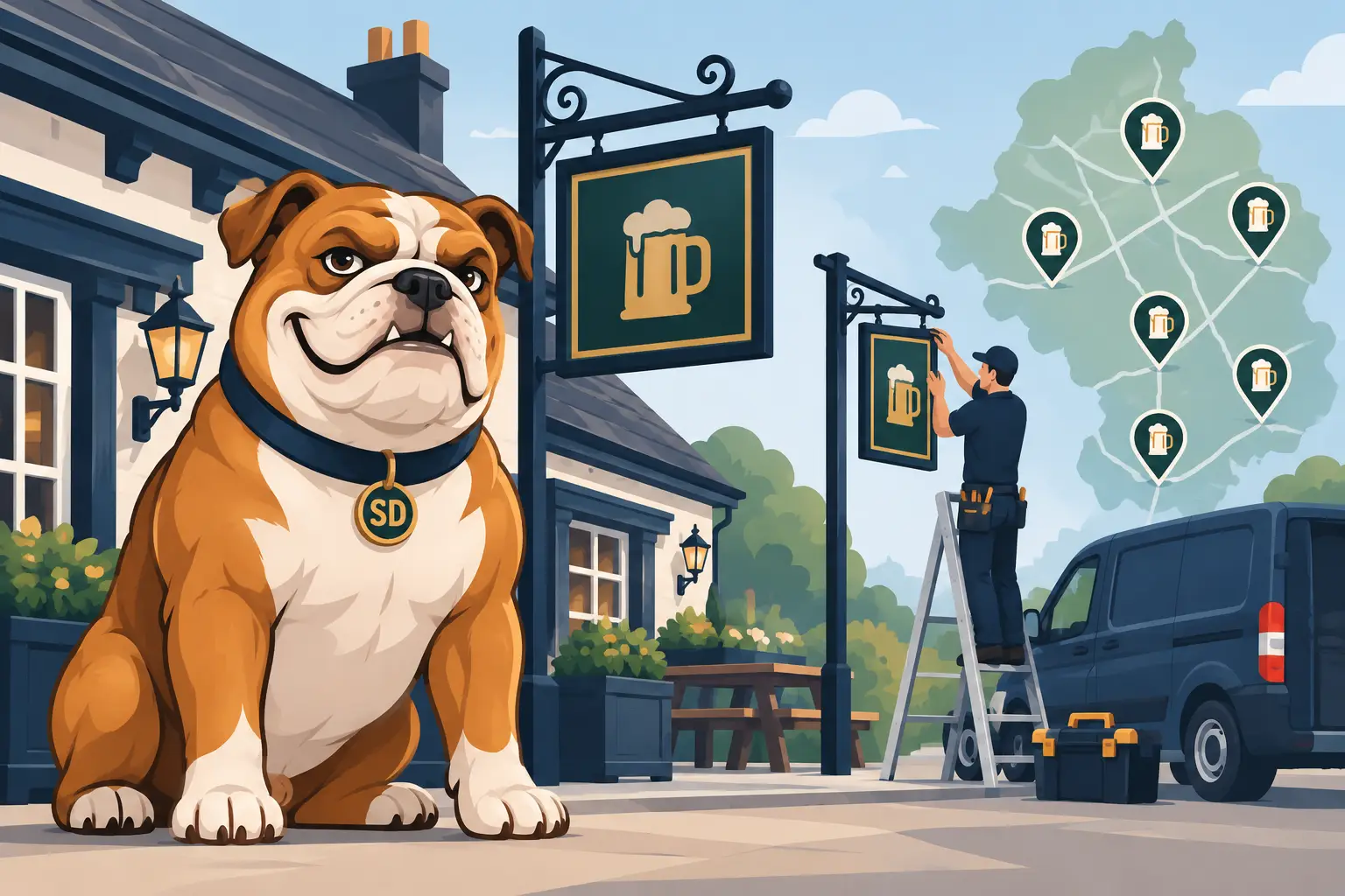 Pub Sign Contractor Services for Multi-Site Estates